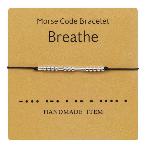 Handmade Morse Code Bracelet - Silver - Picture 3 of 7